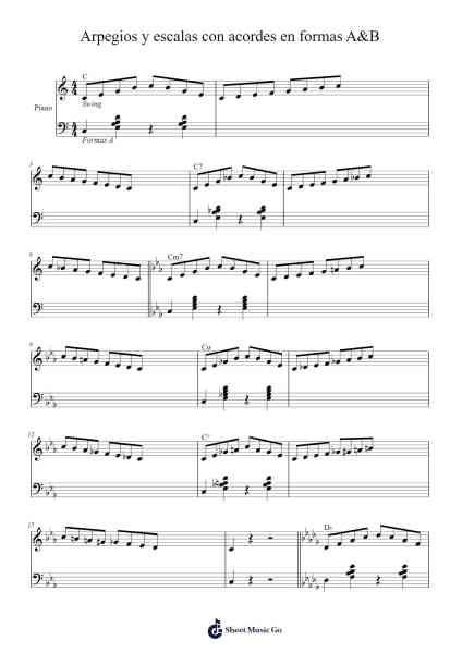 Arpegios y escalas con acordes en formas A&B Sheet Music by undefined-Arr.Snowcol