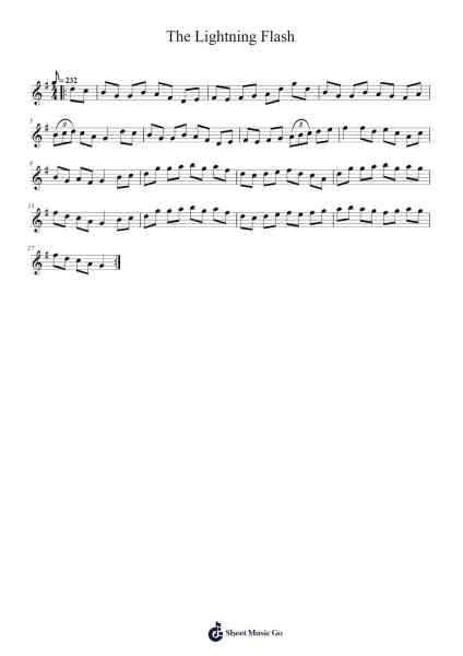 The Lightning Flash Sheet Music by RallentandoHomey-Arr.Everbloor Frankrl