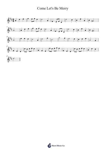 Come Let's Be Merry Sheet Music by Felipe Galvan-Arr.Hudthur Simpglas