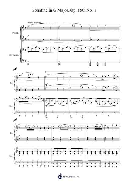 Sonatine in G Major, Op. 150, No. 1 Sheet Music by Anton Diabelli-Arr.Lawwald