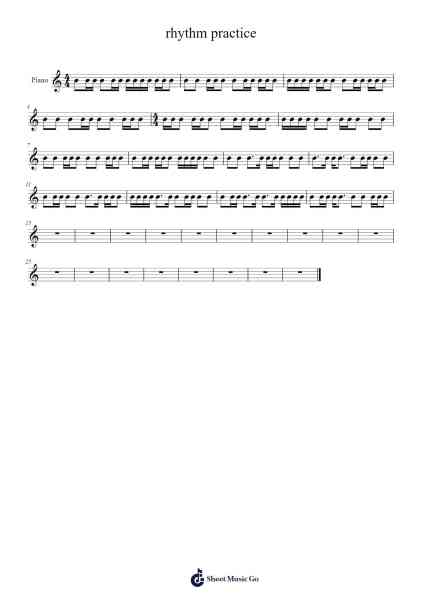 rhythm practice Sheet Music by Jianchang-Arr.Nellvi