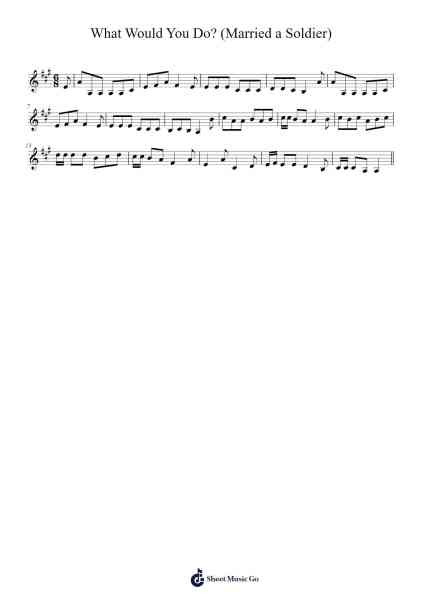 What Would You Do? (Married a Soldier) Sheet Music by Improad-Arr.Greenlew