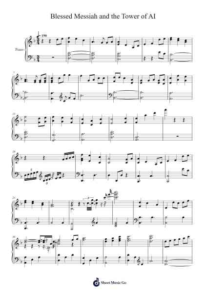 Blessed Messiah and the Tower of AI Sheet Music by Amy234-Arr.Annrhys