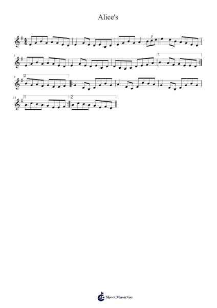 Alice's 樂譜由 f0lk - 編曲 Hodgham Bobbright