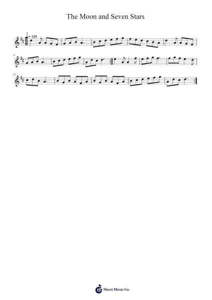 The Moon and Seven Stars Sheet Music by undefined-Arr.Lawwald