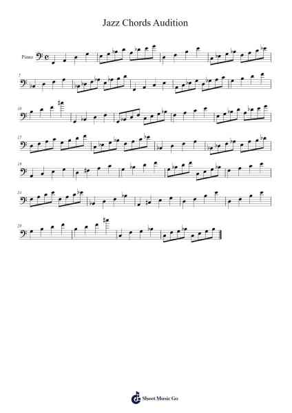 Jazz Chords Audition 乐谱由 undefined - 编曲 Atkuk