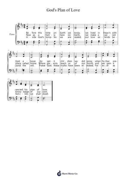 God's Plan of Love 樂譜由 Merrilee Hansen - 編曲 Joedrich