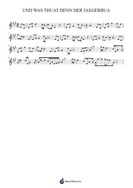 UND WAS THUAT DENN DER JAEGERBUA Ноты для фортепиано от Izabelle Roman-Arr.Pomiles
