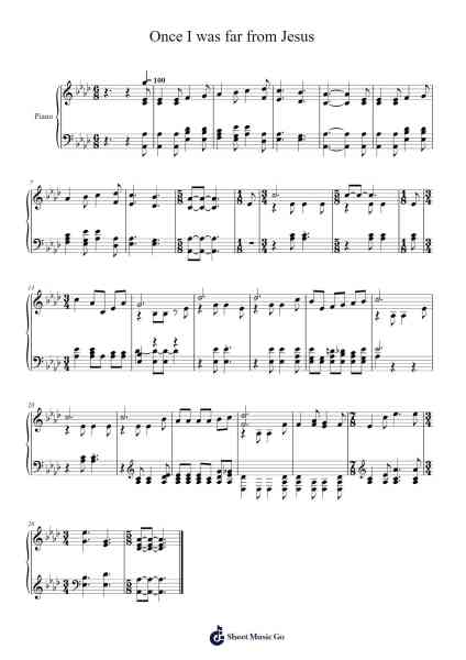 Once I was far from Jesus 樂譜由 Isaac Watts - 編曲 Babmia