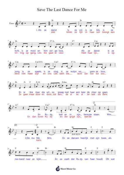 Save The Last Dance For Me 樂譜由 undefined - 編曲 Gibger Burnsleif