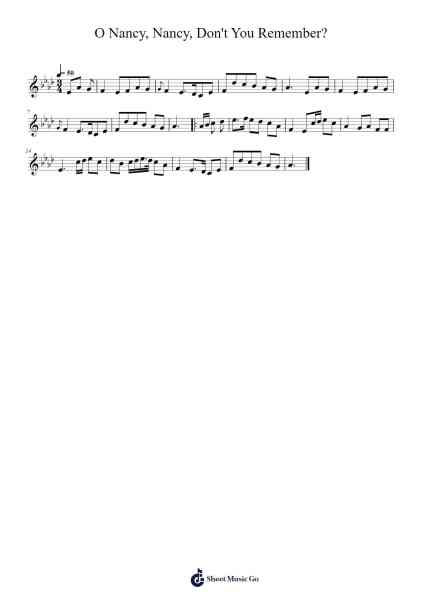 O Nancy, Nancy, Don't You Remember? 乐谱由 Julian Chambers - 编曲 Joyli Glanions