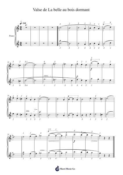 Valse de La belle au bois dormant 악보 Pyotr Ilyich Tchaikovsky - 편곡 Bencamp Jache