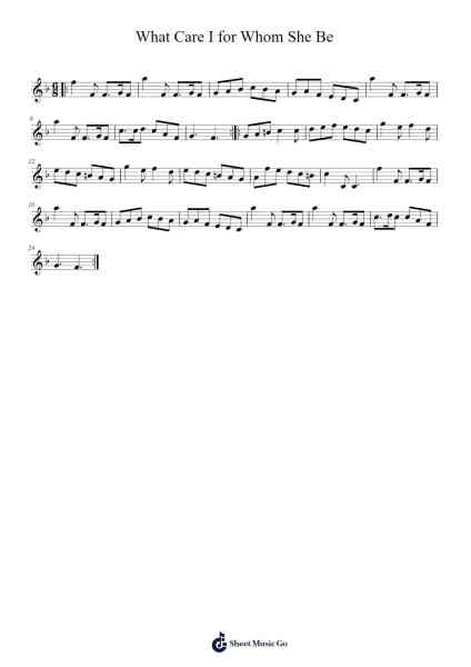 What Care I for Whom She Be Sheet Music by Julian Chambers-Arr.Blantiane Hobrob