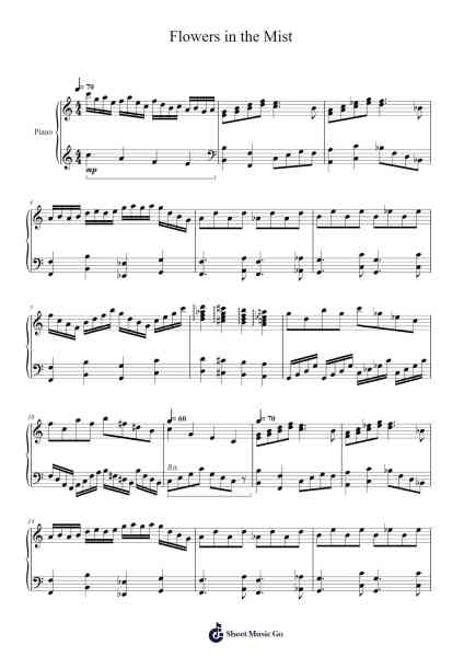 Flowers in the Mist Sheet Music by Eric Bingham-Kumpf-Arr.Walshac