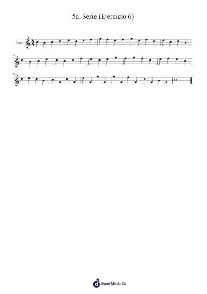 5a. Serie (Ejercicio 6) 乐谱由 Jorge Martínez Zárate - 编曲 Pruthel