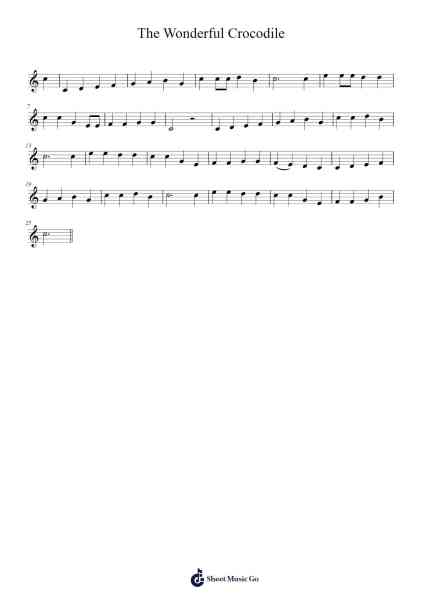 The Wonderful Crocodile Sheet Music by Energyaria-Arr.Woltier