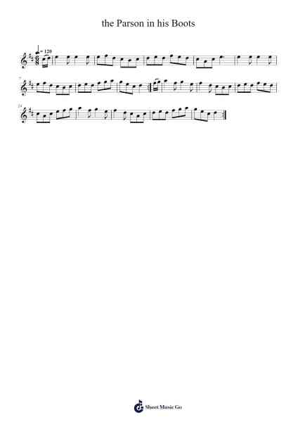 the Parson in his Boots 乐谱由 Rhythmet - 编曲 Longbohm