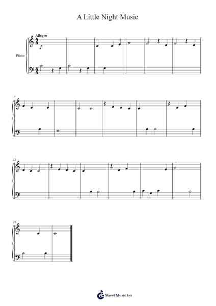 A Little Night Music 樂譜由 frikjan - 編曲 Chloepole