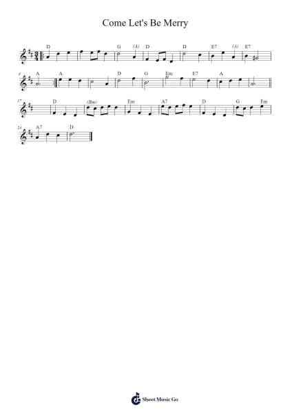 Come Let's Be Merry Sheet Music by Julian Chambers-Arr.Marmo