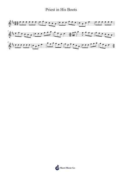 Priest in His Boots Sheet Music by JulianChambers-Arr.Rayward
