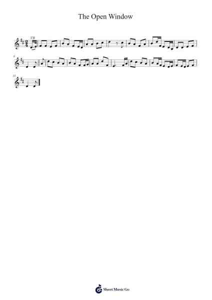 The Open Window Sheet Music by Brower Molliz-Arr.Peale