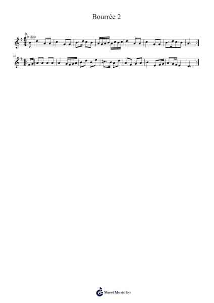 Bourrée 2 樂譜由 Yamilet Weber - 編曲 Gekeith Fordkiel