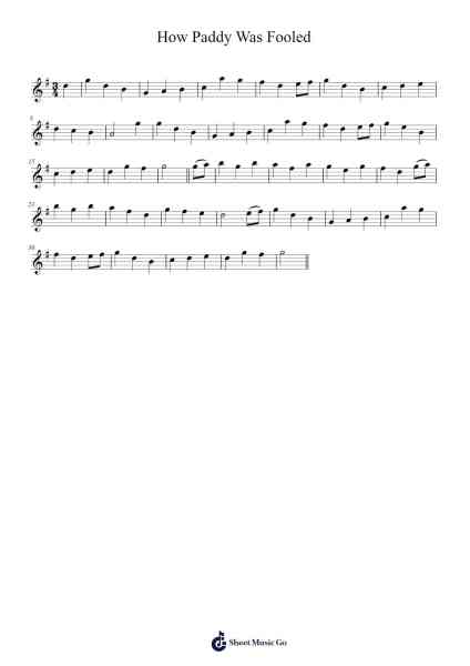 How Paddy Was Fooled Sheet Music by Improad-Arr.Ruxia