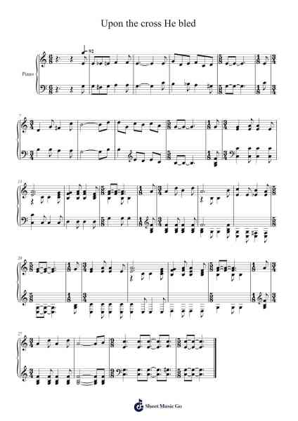 Upon the Cross He Bled Sheet Music by Isaac Watts-Arr.Cofpert Dilgrant
