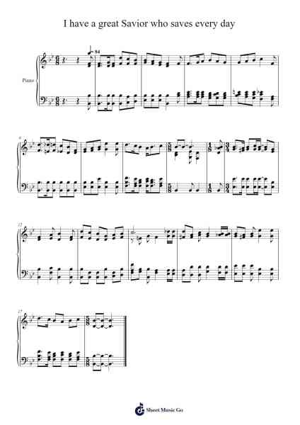 I Have a Great Savior Sheet Music by Isaac Watts-Arr.Virgreg