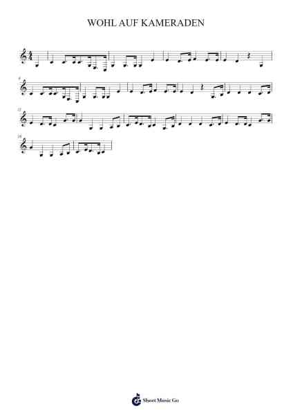 WOHL AUF KAMERADEN Musica per pianoforte di SummerLife - Arr.Sidser