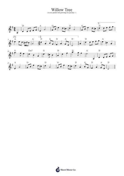 Willow Tree Bladmuziek van Chris Perry-Arr.Cooholt Hogreen