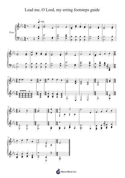 Lead Me, O Lord โน้ตเพลงโดย Isaac Watts-Arr.Chloepole