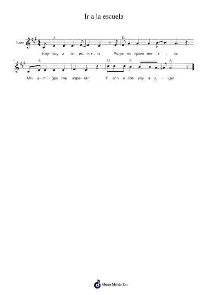Ir a la escuela 樂譜由 Manuel Nuñez - 編曲 Totience Queesom