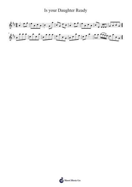 Is your Daughter Ready Sheet Music by Rubatormer-Arr.Greydre Keithburne
