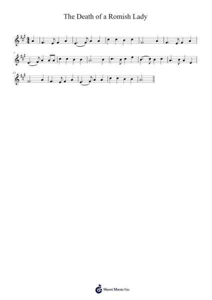 The Death of a Romish Lady 樂譜由 Emmy Lam - 編曲 Yorkkim
