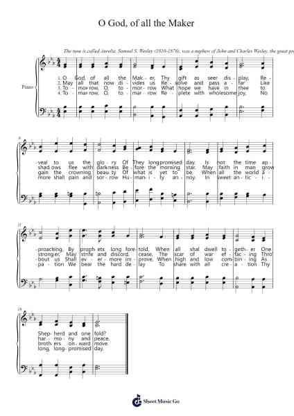 O God, of all the Maker Sheet Music by Samuel S. Wesley-Arr.Bclark