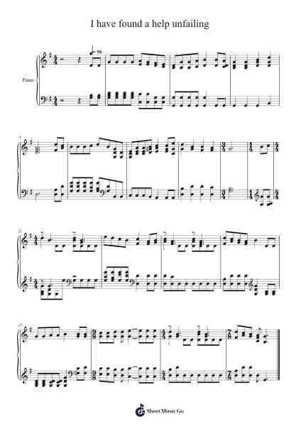 I Have Found a Help Unfailing 楽譜 by Isaac Watts-Arr.Natmatt