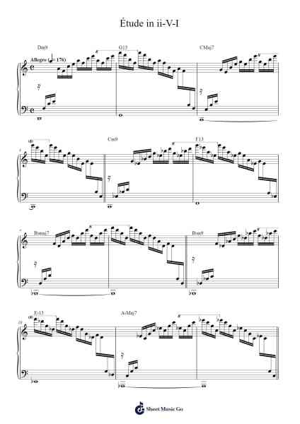 Étude in ii-V-I Sheet Music oleh Nahre Sol-Arr.Earwy