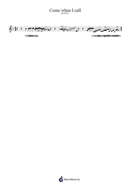 Come when I call 樂譜由 John Dowland - 編曲 Luroe Boycefay