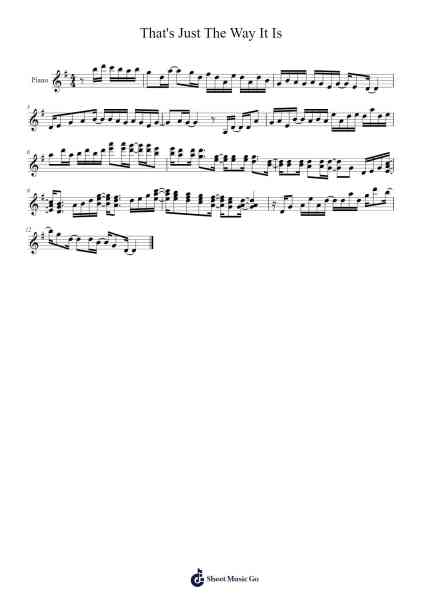 That's Just The Way It Is Sheet Music by Conordoc-Arr.Yorkkim