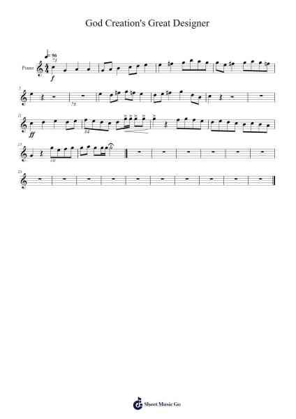 God Creation's Great Designer Sheet Music by Almill-Arr.Alsriah