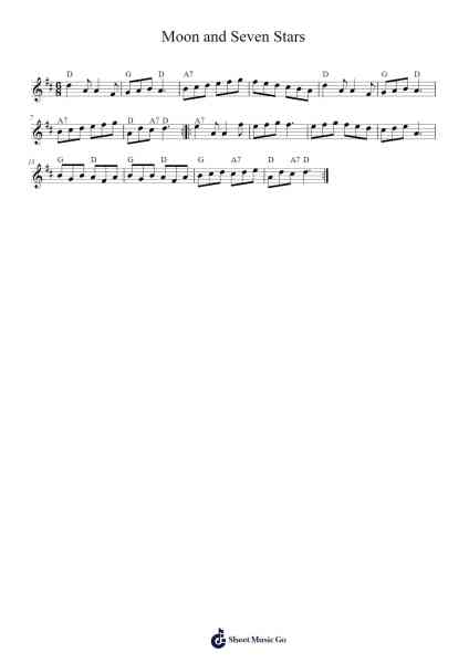 Moon and Seven Stars Sheet Music by AndantinoSlipk-Arr.Haletra Kimstone