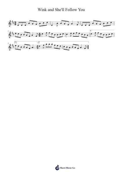 Wink and She'll Follow You Sheet Music by f0lk-Arr.Cisgrey
