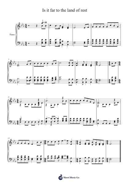 Is It Far to the Land of Rest 乐谱由 Isaac Watts - 编曲 Hosy