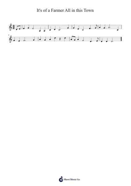 It's of a Farmer All in this Town Sheet Music by Bairdxy-Arr.Petmann Omaud