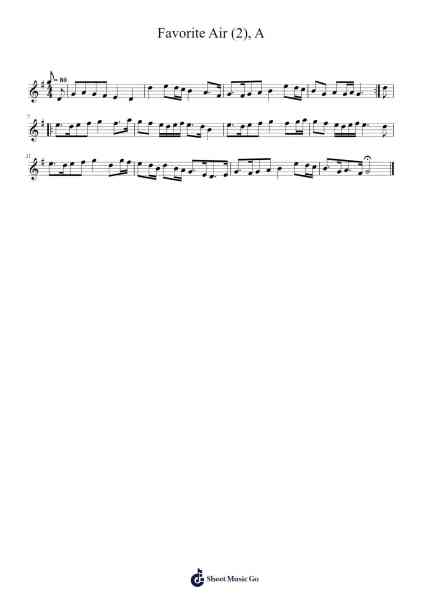 Favorite Air (2), A 樂譜由 undefined - 編曲 Padmos Gibleign