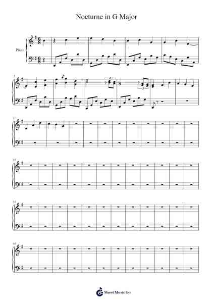 Nocturne in G Major Ноты для фортепиано от Andrew Kierszenbaum-Arr.Woolfleen Juskirk