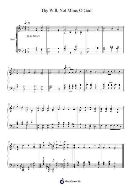 Thy Will, Not Mine, O God, I Pray Sheet Music by Isaac Watts-Arr.Eipsgold Maudman