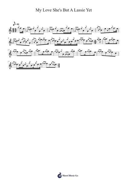 My Love She's But A Lassie Yet 樂譜由 Fredbey Beerwar - 編曲 Judmons Bairdchel