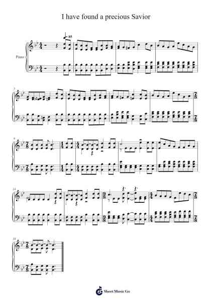 I Have Found a Precious Savior Sheet Music by Isaac Watts-Arr.Gwenje Cookmike